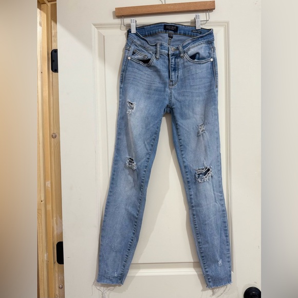 Judy Blue Skinny Jeans Distressed Size 3 - Picture 2 of 9